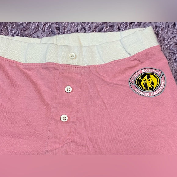 2 piece girls pink Power Rangers Mighty Morphin pajama set size 8 - Picture 3 of 13